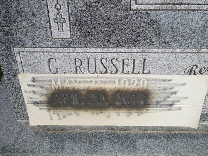 Cemetery and Onsite Lettering Engraving Example 2