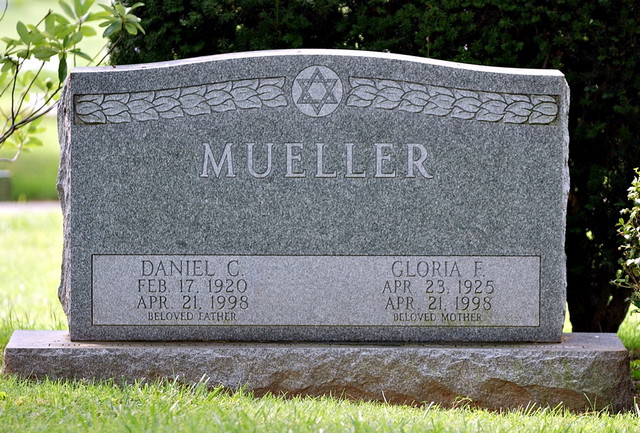 Mueller Gray Granite Memorial
